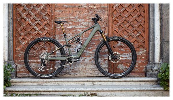 VTT Électrique Tout-Suspendu Cube AMS Hybrid One44 C:68X Super TM 400X Sram XX Eagle AXS 12V 400 Wh 29'' Vert Dusty Olive 2025 – Image 9