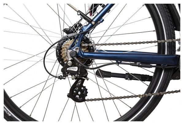 VTC Électrique Bicyklet Joseph Shimano Altus 7V 417 Wh 700 mm Bleu – Image 3