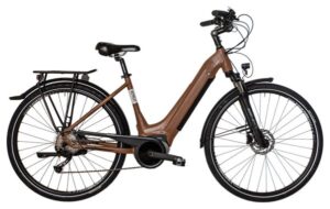 Vélo de Ville Électrique Bicyklet Victoire Shimano Alivio 9V 400 Wh 700 mm Marron
