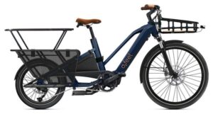 Vélo Cargo Longtail Électrique O2 Feel Equo Cargo Boost 3.1 Shimano Altus 9V 432 Wh 20/26'' Bleu Boréal Pack Family