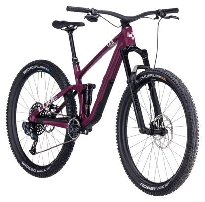 VTT Tout-Suspendu Cube Stereo One44 C:68X SLX Sram GX Eagle AXS 12V 29'' Rose Rouge Wine – Image 2