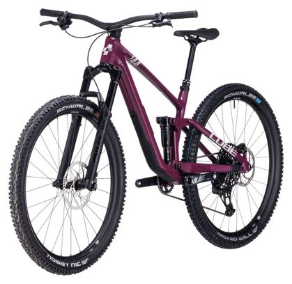 VTT Tout-Suspendu Cube Stereo One44 C:68X SLX Sram GX Eagle AXS 12V 29'' Rose Rouge Wine – Image 3