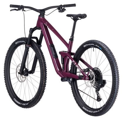 VTT Tout-Suspendu Cube Stereo One44 C:68X SLX Sram GX Eagle AXS 12V 29'' Rose Rouge Wine – Image 5