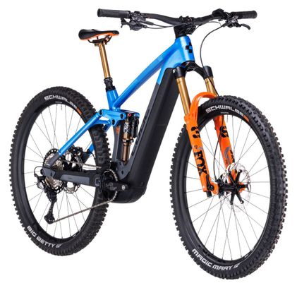 VTT Électrique Tout-Suspendu Cube Stereo Hybrid 140 HPC Actionteam 750 Shimano XT 12V 750 Wh 27.5'' Bleu Gris Actionteam – Image 2