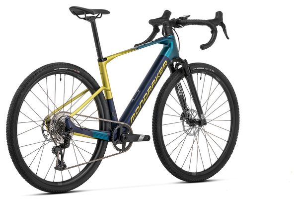 Vélo de Gravel Electrique Mondraker Dusty R Sram Apex 12V 350Wh 700mm Bleu/Jaune 2025 – Image 3