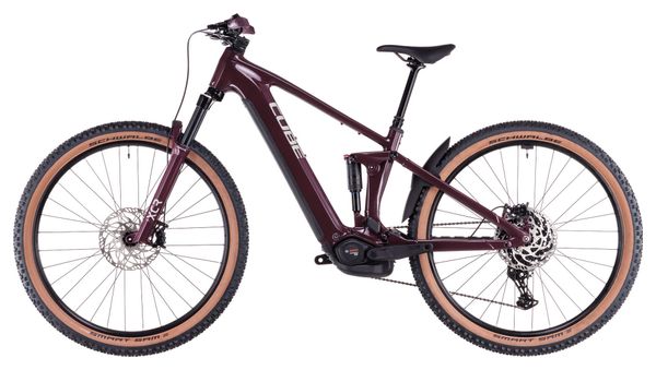 VTT Électrique Tout-Suspendu Cube Stereo Hybrid One22 Pro 800 Shimano Cues 10V 800 Wh 29'' Rouge Amarone 2025 – Image 4