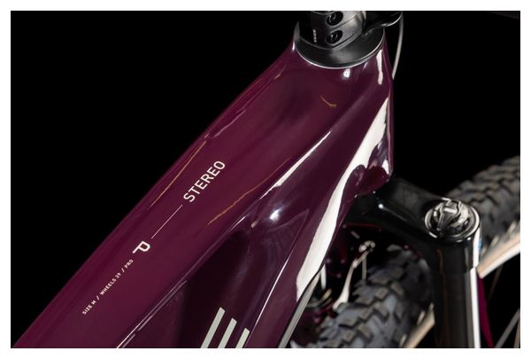 VTT Électrique Tout-Suspendu Cube Stereo Hybrid One22 Pro 800 Shimano Cues 10V 800 Wh 29'' Rouge Amarone 2025 – Image 7