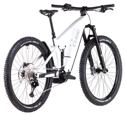 VTT Électrique Tout-Suspendu Cube Stereo Hybrid One44 EXC 800 Shimano Deore XT 12V 800 Wh 29'' Blanc Marble 2025 – Image 6
