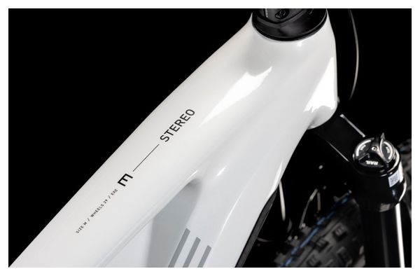 VTT Électrique Tout-Suspendu Cube Stereo Hybrid One44 EXC 800 Shimano Deore XT 12V 800 Wh 29'' Blanc Marble 2025 – Image 7