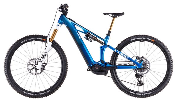 VTT Électrique Tout-Suspendu Cube Stereo Hybrid One44 HPC AT 800 Sram X0 Eagle AXS 12V 800 Wh 27.5'' Bleu Actionteam 2025 – Image 4