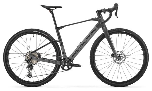 Vélo de Gravel Electrique Mondraker Dusty Shimano GRX 12V 350Wh 700mm Gris/Noir 2025