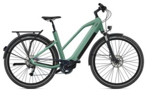 VTC Électrique O2 Feel iSwan Explorer Boost 6.1 Mid Shimano Alivio 9V 432 Wh 27.5'' Vert Canopé