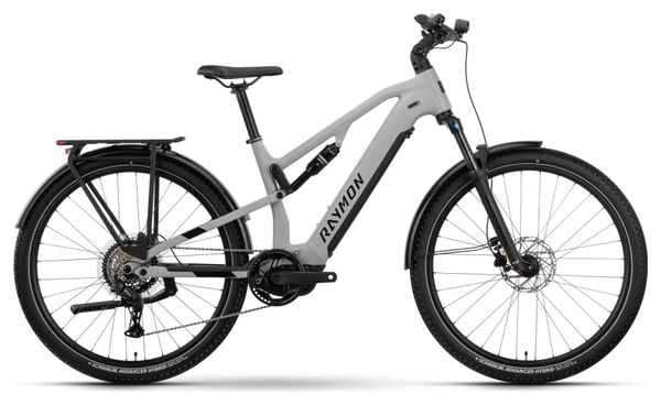 VTC Electrique Tout-suspendu Raymon CrossRay Shimano Essa 8V 720Wh 29'' Gris