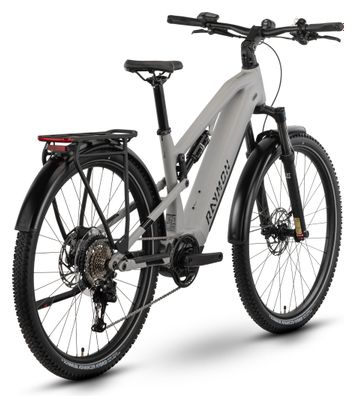 VTC Electrique Tout-suspendu Raymon CrossRay Shimano Essa 8V 720Wh 29'' Gris – Image 3